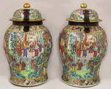 EXCEPTIONAL PAIR OF CHINESE EXPORT MANDARIN TEMPLE
