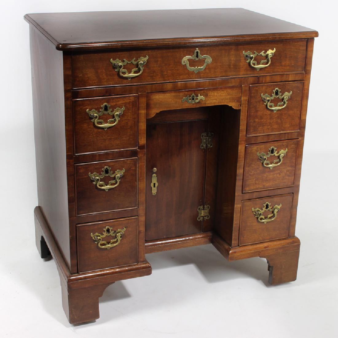 GEORGE II WALNUT KNEEHOLE DESK (1 of 2)