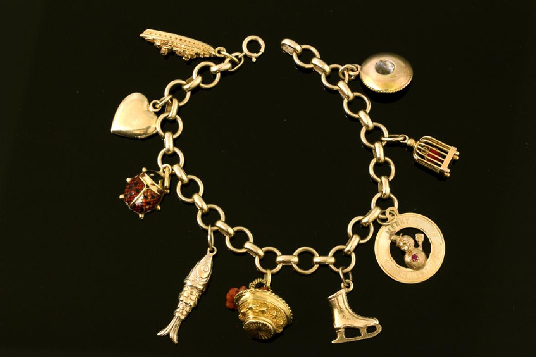 14K GOLD CHARM BRACELET (1 of 1)