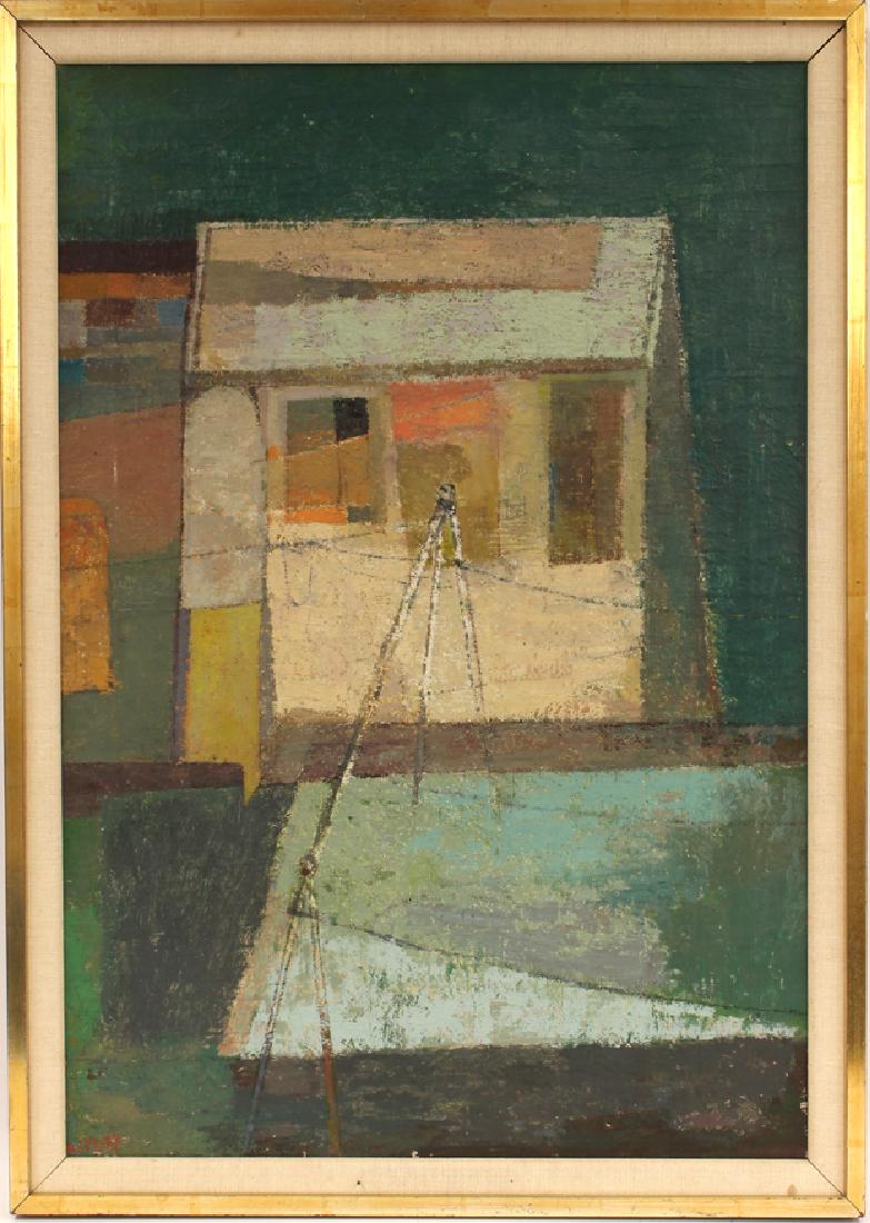ARTHUR OSVER (American 1912-2006): OLD WALL sgn. l.l. Osver, o/c, 29 by 20 in., framed also sgn., titled, and dated on reverse,