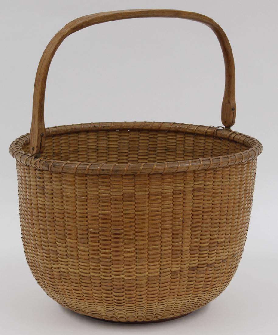 LARGE ROUND HANDLED NANTUCKET BASKET