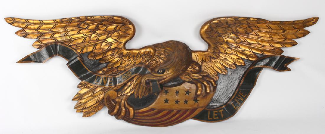 20TH C. CARVED AMERICAN EAGLE, BOSTON ARTISTIC (1 of 2)