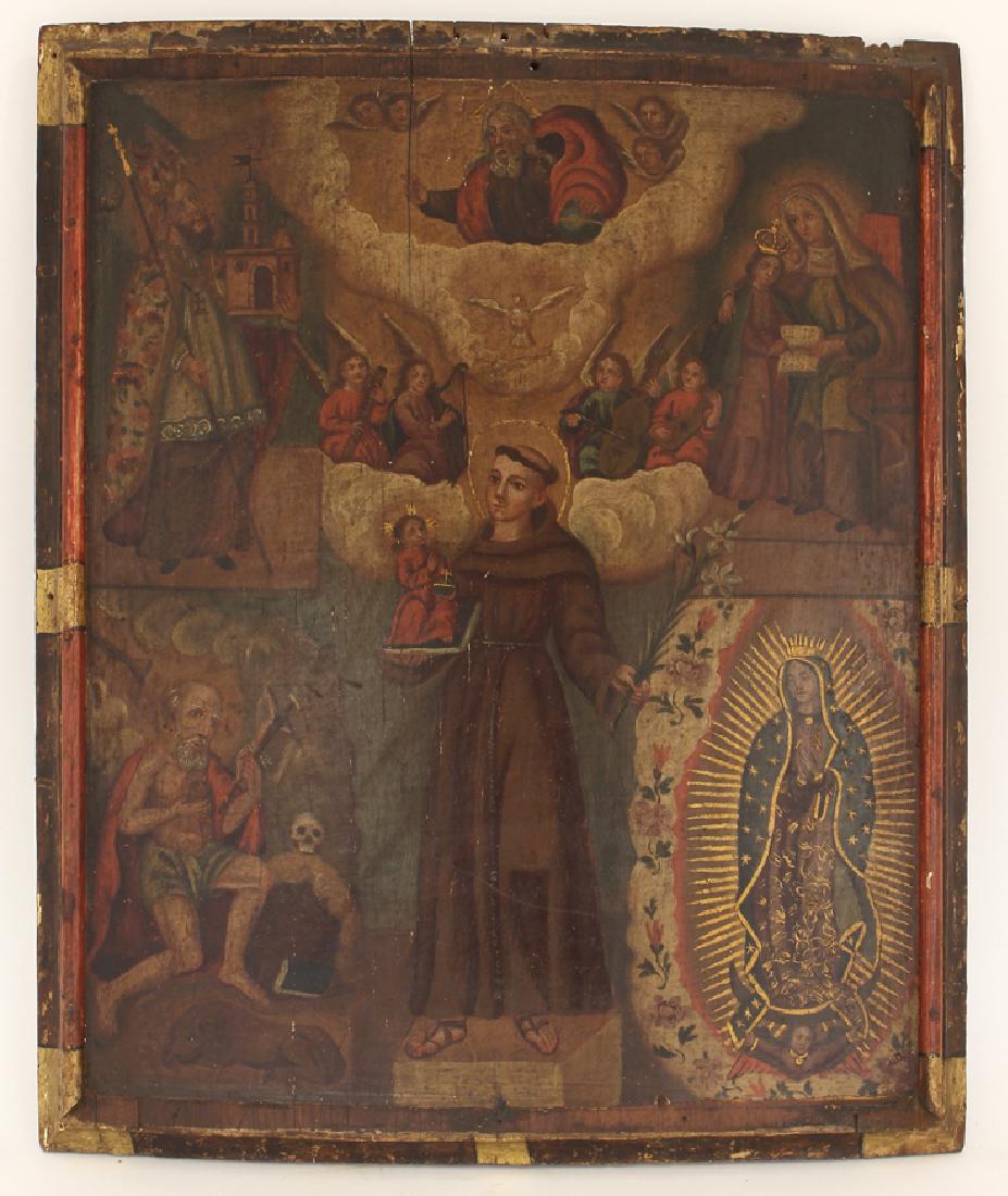 SPANISH COLONIAL ICON ON PANEL (1 of 2)