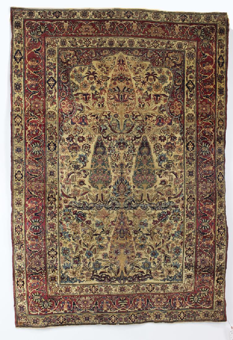 ANTIQUE KIRMAN SCATTER RUG (1 of 1)