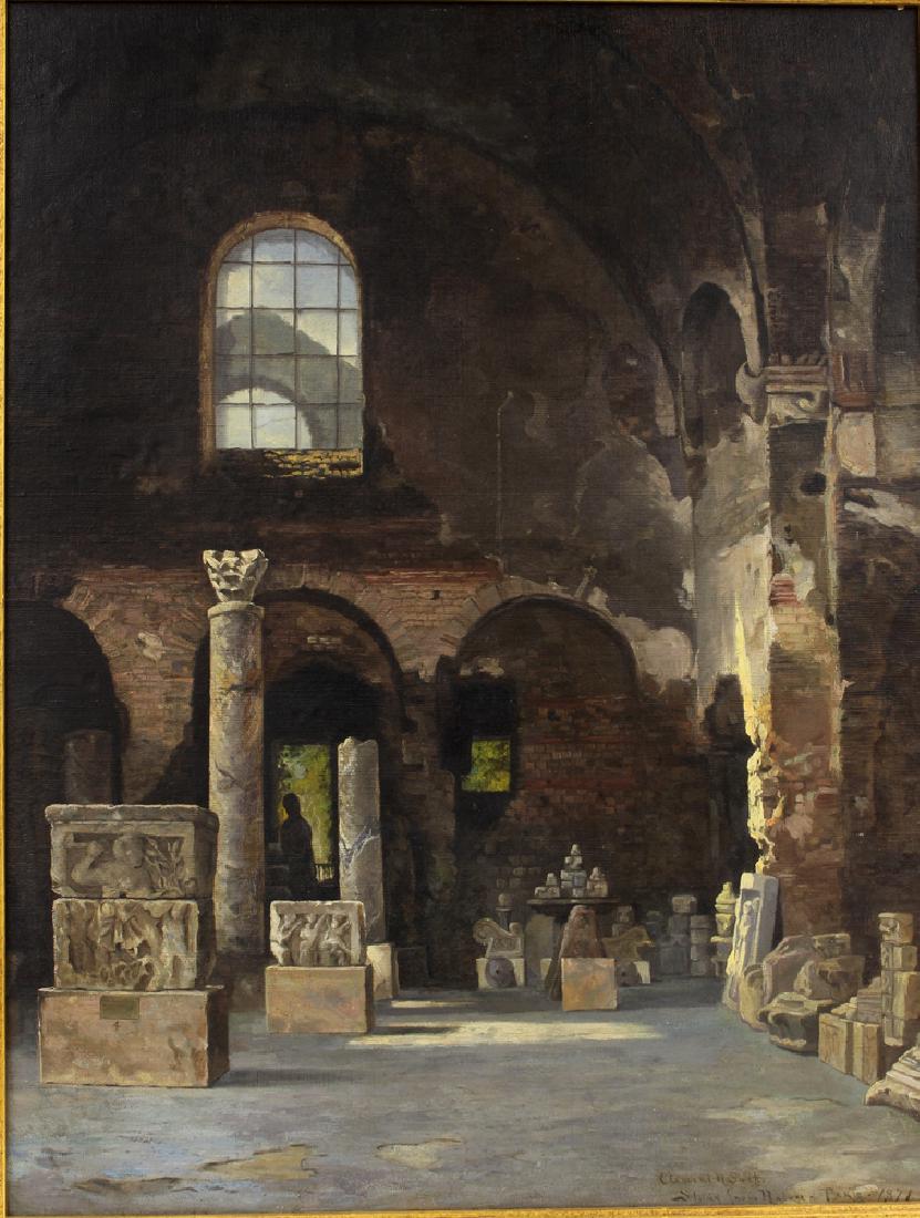 CLEMENT NYE SWIFT (American, 1846-1918): Study from Nature - Paris 1871 sgn. and titled l.r. Clement N Swift/Study from Nature -Paris 1871 o/c (relined), 31.5 by
