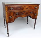 SMALL NEW ENGLAND FEDERAL INLAID MAHOGANY SIDEBOARD