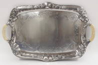 LARGE GORHAM STERLING SILVER HANDLED TRAY, TROPHY