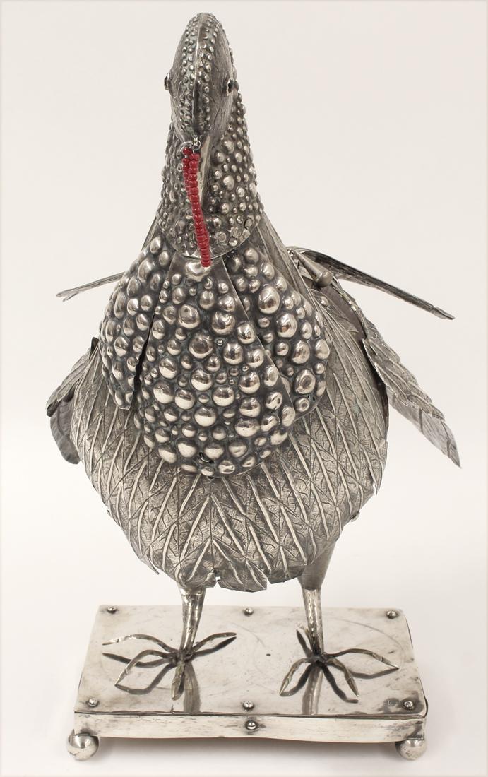 SPANISH COLONIAL SILVER AND NUT MONEY BOX (ALCANCIA) (1 of 4)