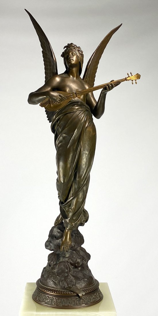 PICAULT ART NOUVEAU BRONZE,   MELODIE (1 of 4)