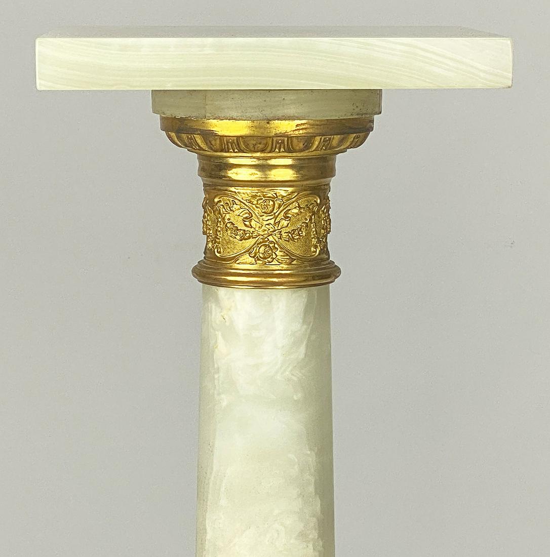 ONYX PEDESTAL WITH GILT BRONZE MOUNTS (1 of 2)