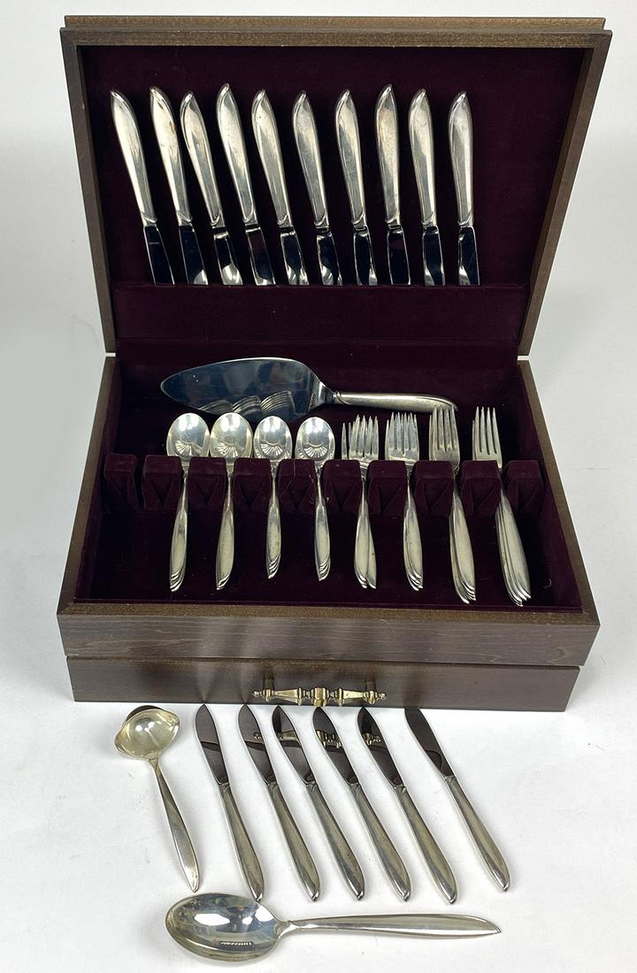 INTERNATIONAL STERLING SILVER FLATWARE FOR 10, (1 of 2)