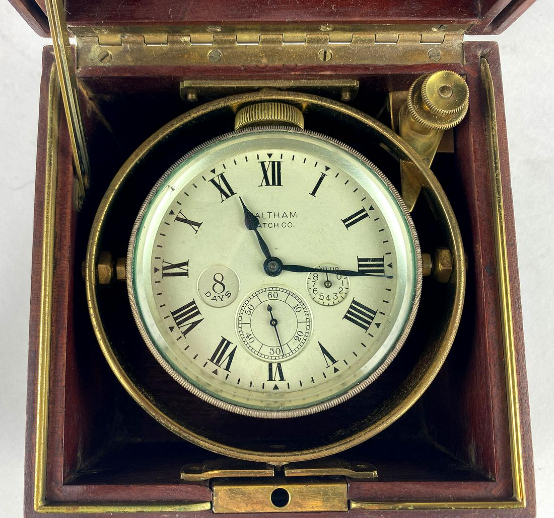 MARINE CHRONOMETER WATCH,   WALTHAM (1 of 2)