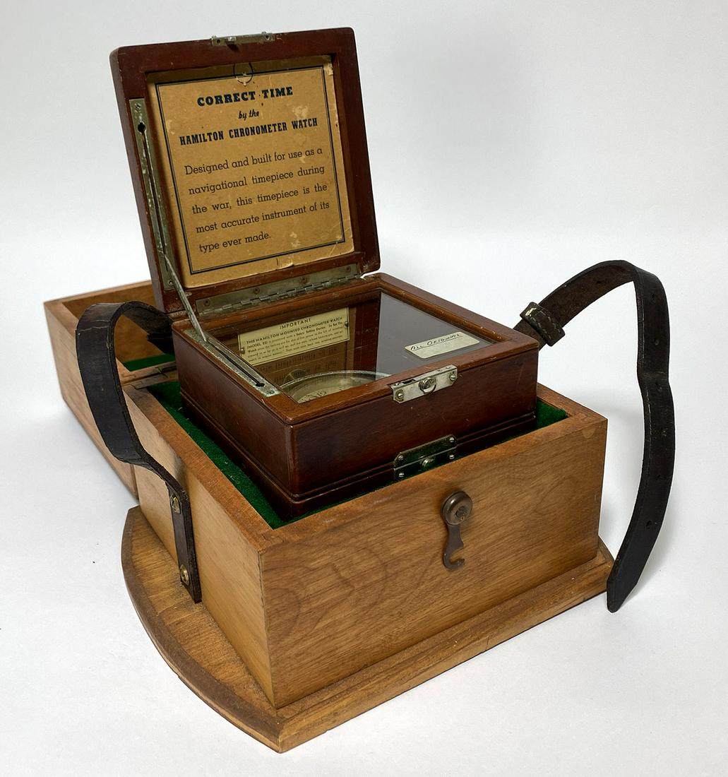 MARINE CHRONOMETER WATCH,   HAMILTON (1 of 3)