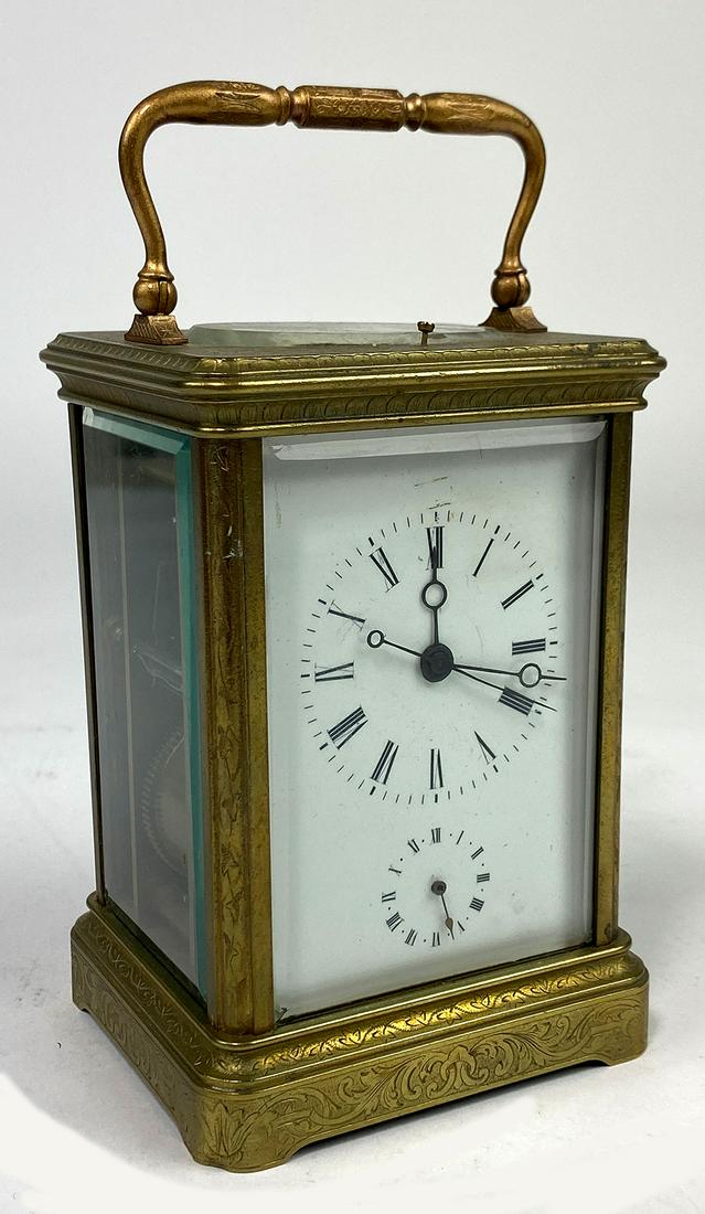 BRASS REPEATER CARRIAGE CLOCK, JAPY FRERES (1 of 4)