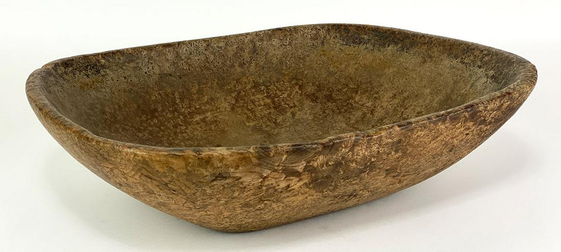 LARGE EARLY AMERICAN BURL BOWL (1 of 3)