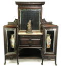 POTTIER AND STYMUS AESTHETIC INLAID ROSEWOOD CABINET