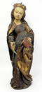 GERMAN MEDIEVAL CARVED AND POLYCROMED FIGURE