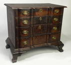 CONNECTICUT CHIPPENDALE CHERRY BLOCK-FRONT CHEST