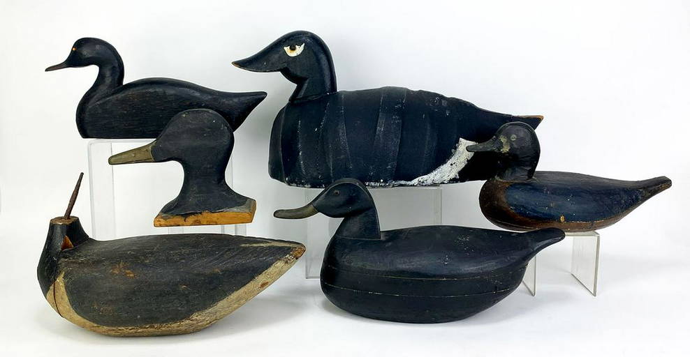 (on 6) 19TH C. PAINTED CANVASCOVERED DUCK DECOY (0017) on Jun 19