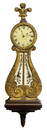 MASSACHUSETTS FEDERAL GILDED LYRE WALL CLOCK, GATES