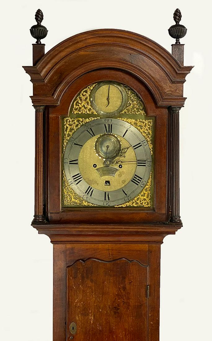 RHODE ISLAND CHIPPENDALE TALL CASED CLOCK, SPAULDING (1 of 4)