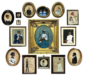 A RARE COLLECTION OF AFRICAN/AMERICAN WATERCOLOR FAMILY PORTRAITS