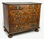 FINE ENGLISH WILLIAM AND MARY MARQUETRY CHEST