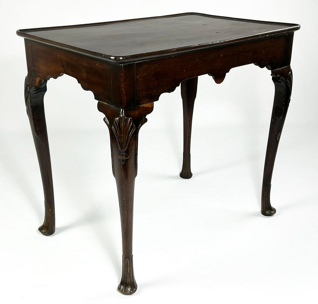 IRISH MAHOGANY GEORGE II TRAY TOP TEA TABLE (1 of 3)