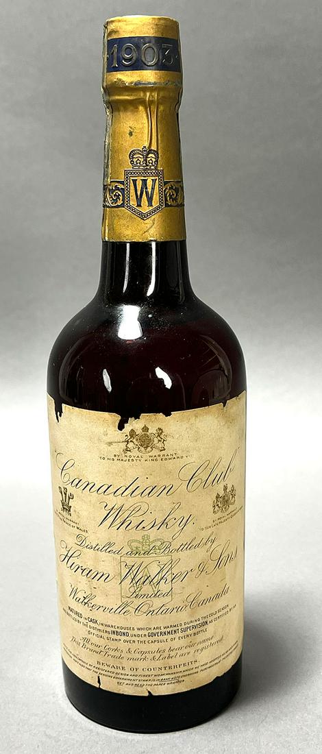BOTTLE OF HIRAM WALKER CANADIAN CLUB WHISKY, 1903 (1 of 1)