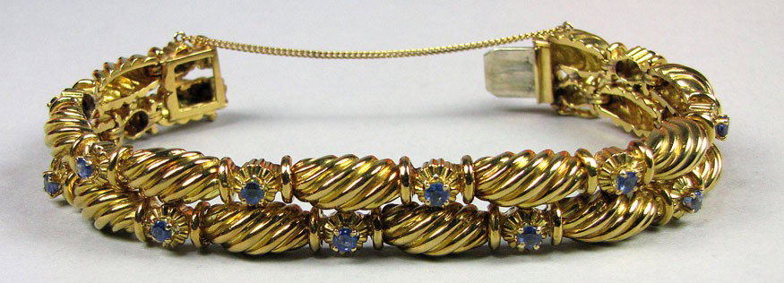 18K GOLD AND SAPPHIRE BRACELET, TIFFANY & CO.