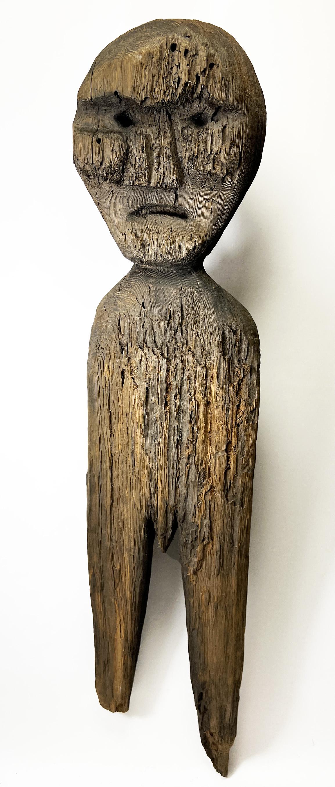 NORTHWEST COAST WOOD SHRINE FIGURE (1 of 2)