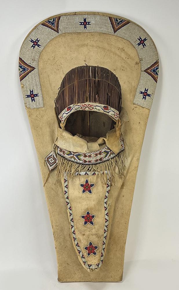NATIVE AMERICAN BEADED CRADLE BOARD (1 of 2)