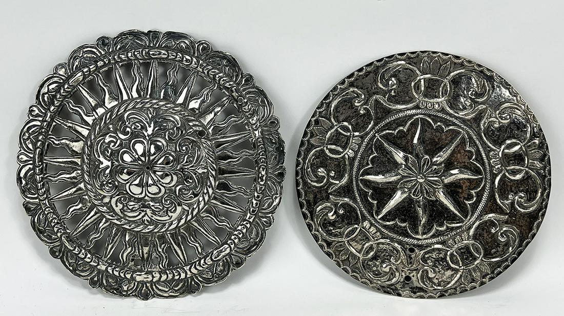 (2) SPANISH COLONIAL SILVER HALOS (AUREOLAS) (1 of 2)