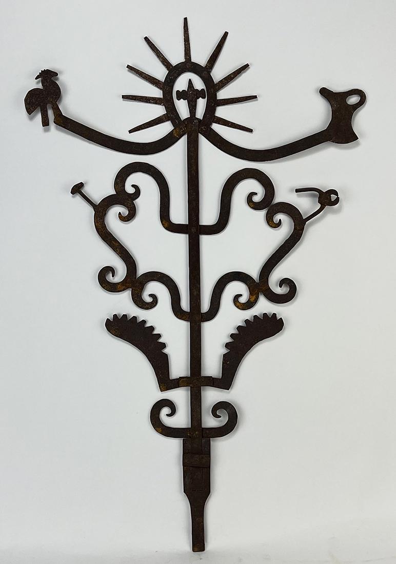 (on 2) MEXICAN WROUGHT IRON ROOF CROSS (1 of 2)