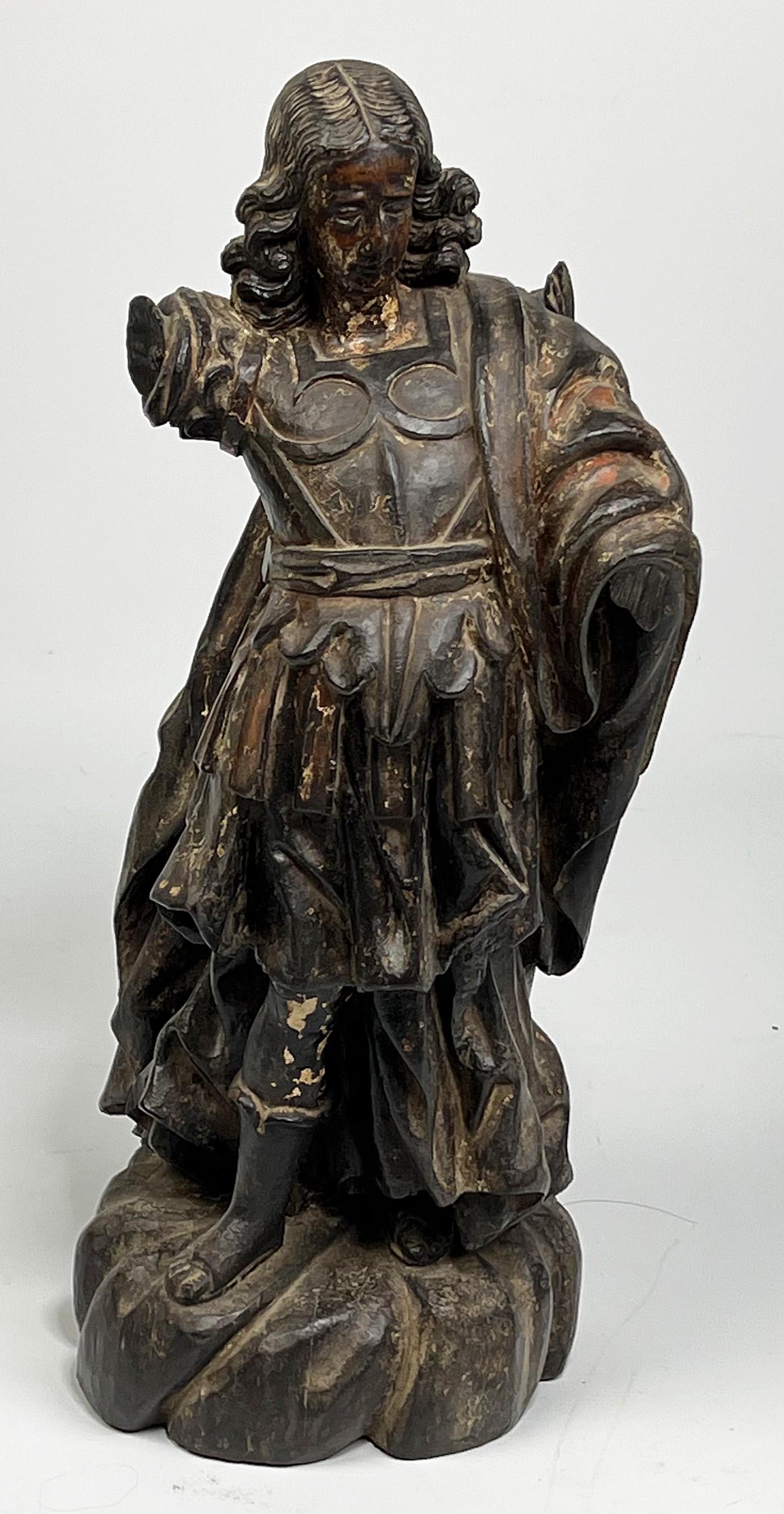 SPANISH COLONIAL CARVED SANTOS, SAN MIGUEL (1 of 2)