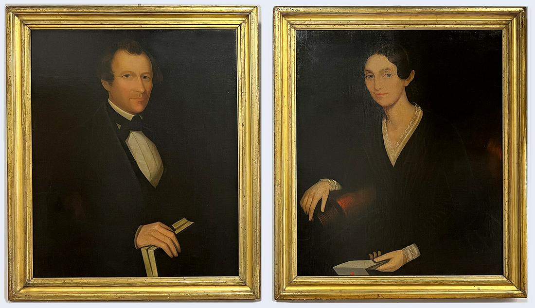 (pair) AMMI PHILLIPS ( Connecticut/ New York, 1788-1865) (1 of 4)