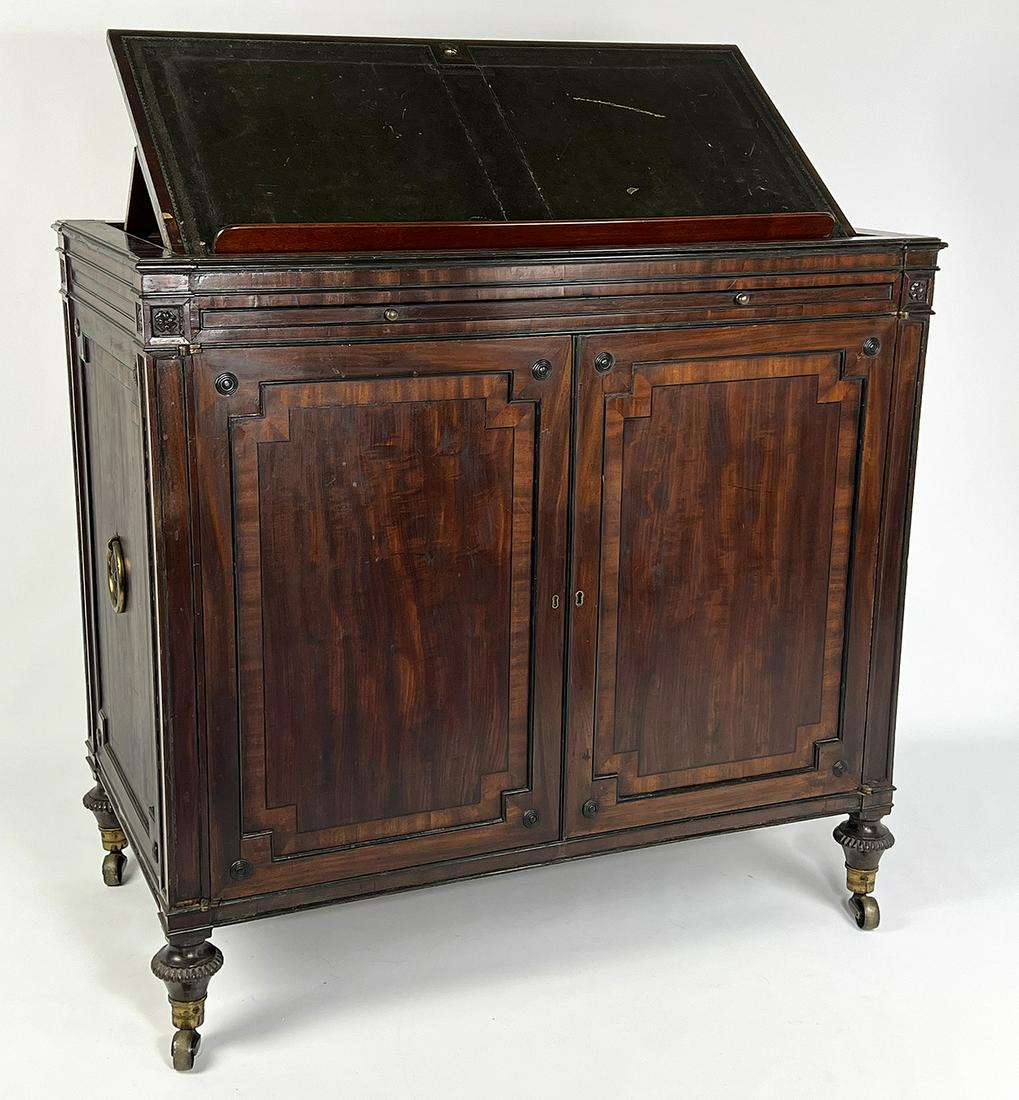 ENGLISH WILLIAM IV MAHOGANY FOLIO CABINET (1 of 7)