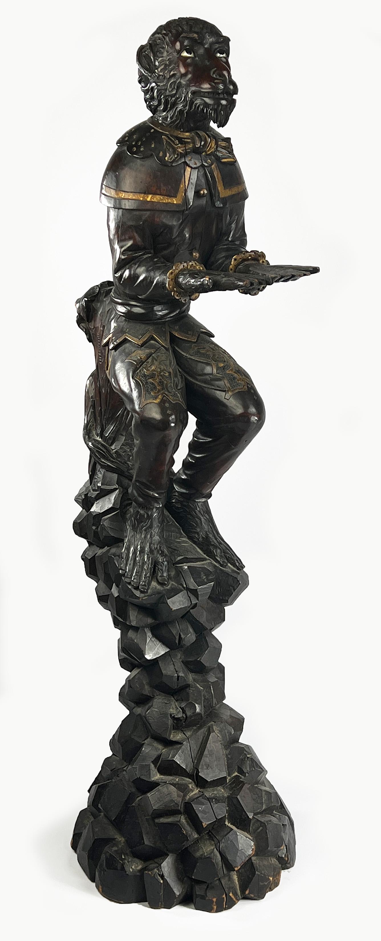 LARGE ITALIAN CARVED MONKEY SERVING FIGURE (1 of 6)