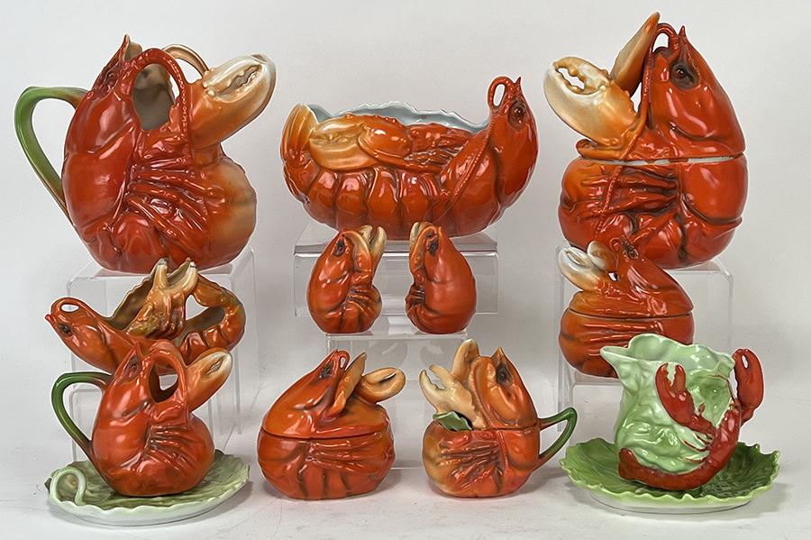 (on 13) A COLLECTION OF ROYAL BAYREUTH LOBSTER-FORM CHINA (1 of 1)