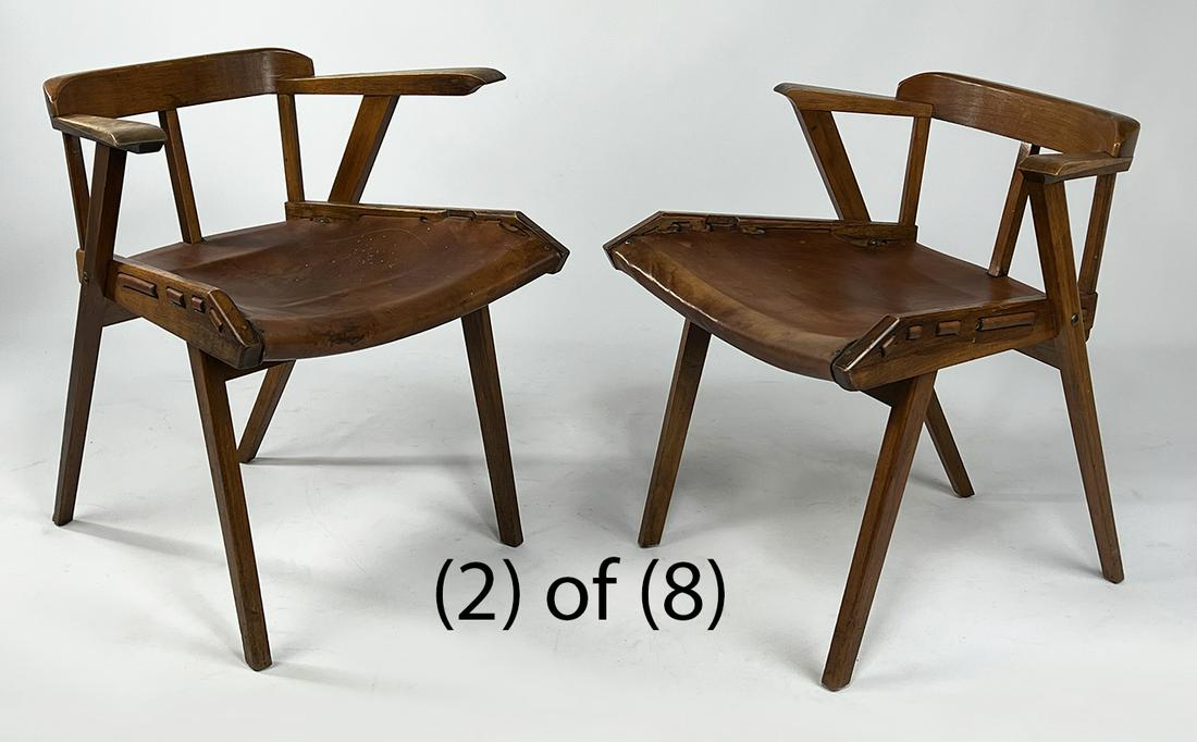 SET OF (8) BLACK MOUNTAIN COLLEGE ARMCHAIRS, MOLLY GREGORY (1 of 4)