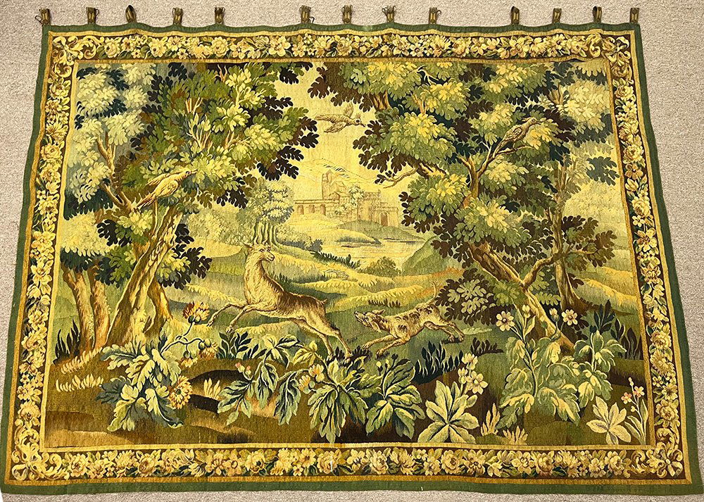 FLEMISH VERDUE WALL TAPESTRY (1 of 2)