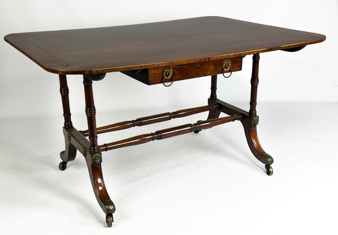 ENGLISH REGENCY MAHOGANY LIBRARY TABLE (1 of 2)