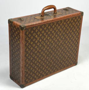 Authenticated Used Louis Vuitton Cotoville 40 Monogram Trunk Hard Case  Attache Bag Brown Gold Hardware LOUIS VUITTON 