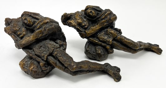 (pair) ERNEST E. MORENON, N.A. (American/ French, 1904 - 2003) BRONZE