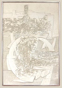 ROBERT PREUSSER (American/Texas, 1919-1992) POLYURETHANE RELIEF