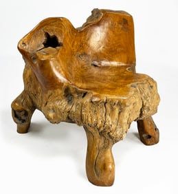 MID-CENTURY MODERN CHILD'S BURL ROOT CHAIR