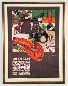 WILHELM MOZER DELIKATESSEN FRAMED POSTER