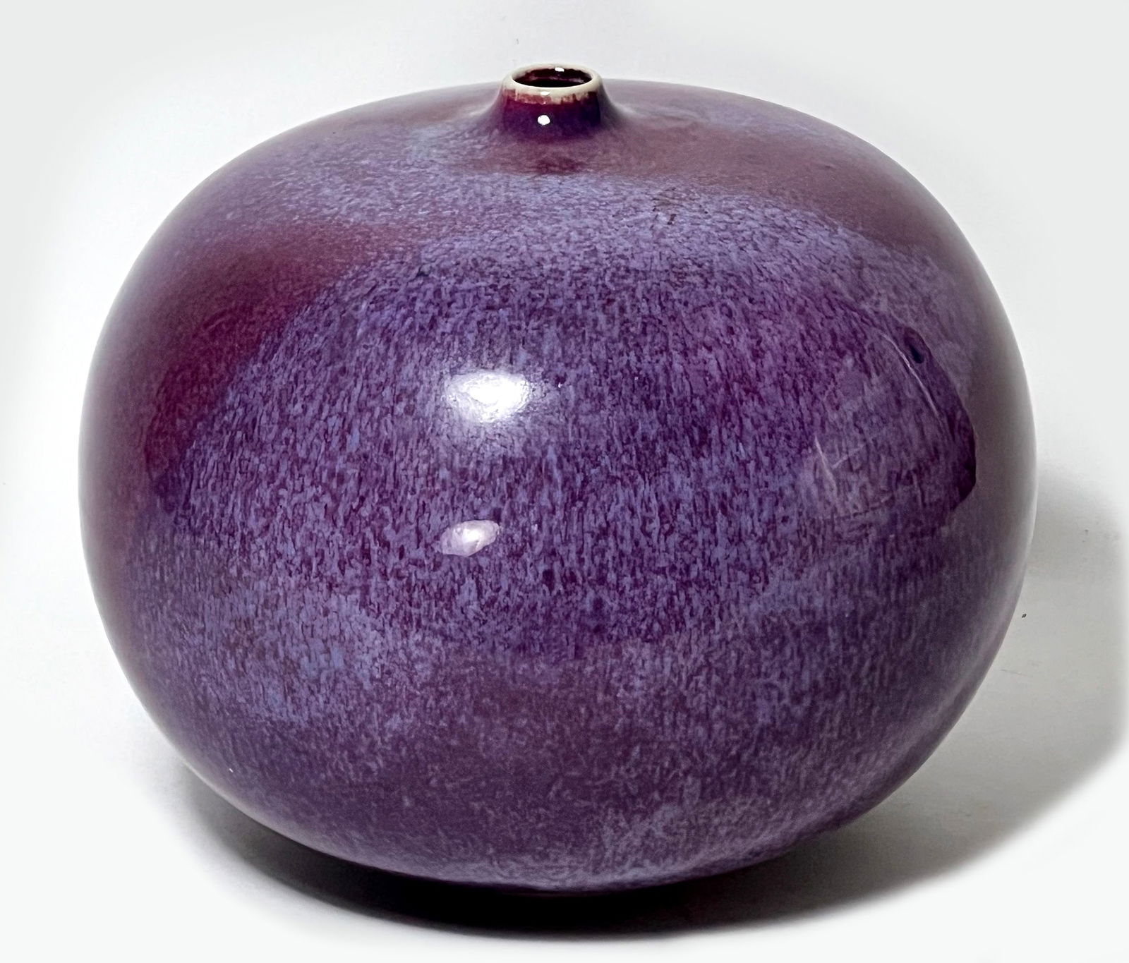 BROTHER THOMAS BEZANSON CERAMIC VASE: Brother Bezanson (American, 1929-2007) Chrysanthemum signed Benedictine Monks, Weston, VT 4/2, als