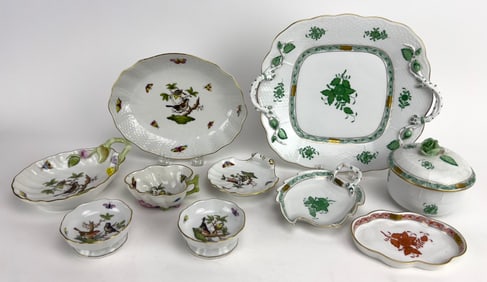 (on 10) VARIOU HEREND TABLEWARE,   ROTHSCHILD