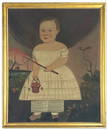 AMERICAN FOLK ART PORTRAIT, c. 1840